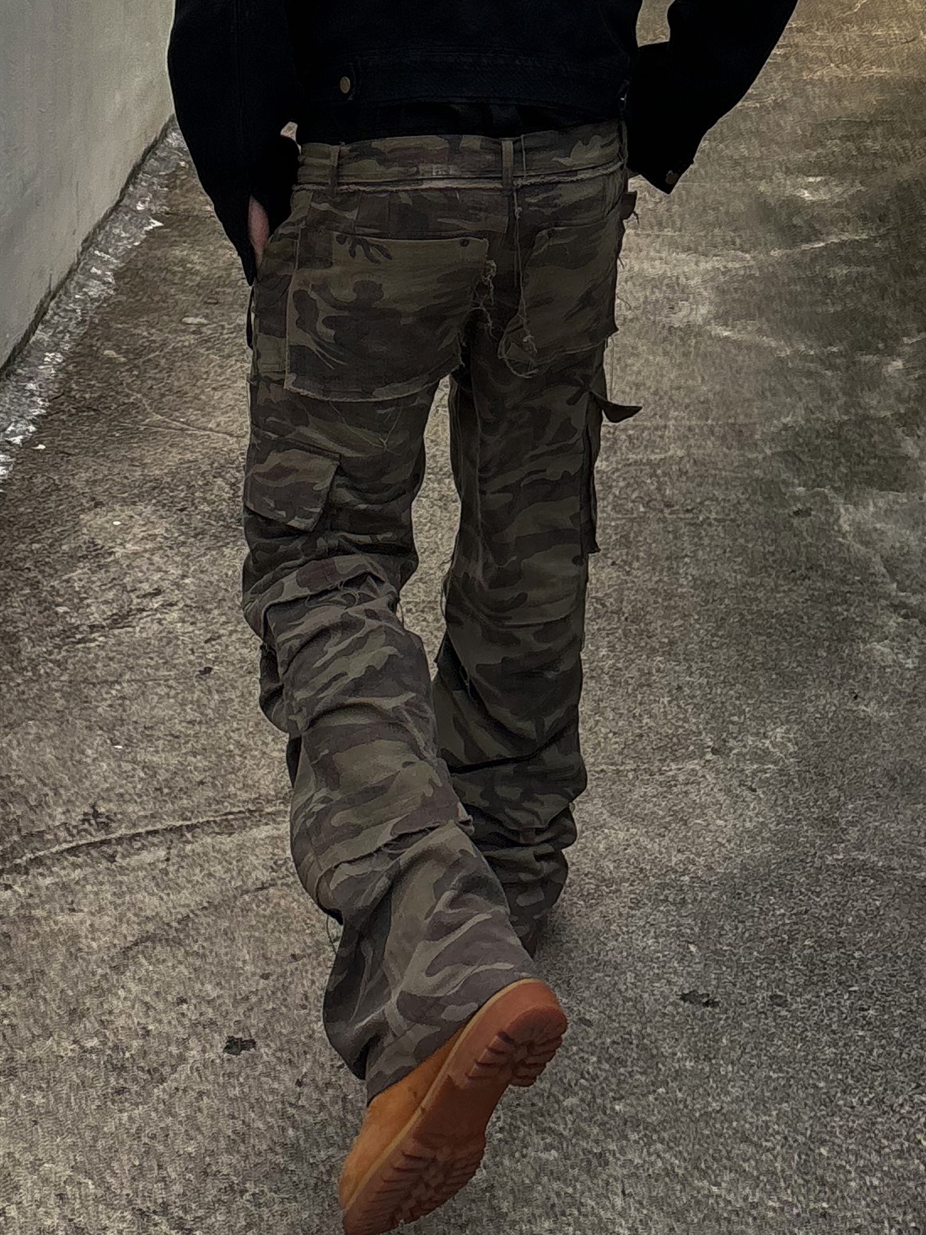 Wapworks Herringbone Belted Cargo Pants Camo, Timberland Premium 6 inch Waterproof Boot Wheat Nubuck - Wide 착용 스타일 - 4