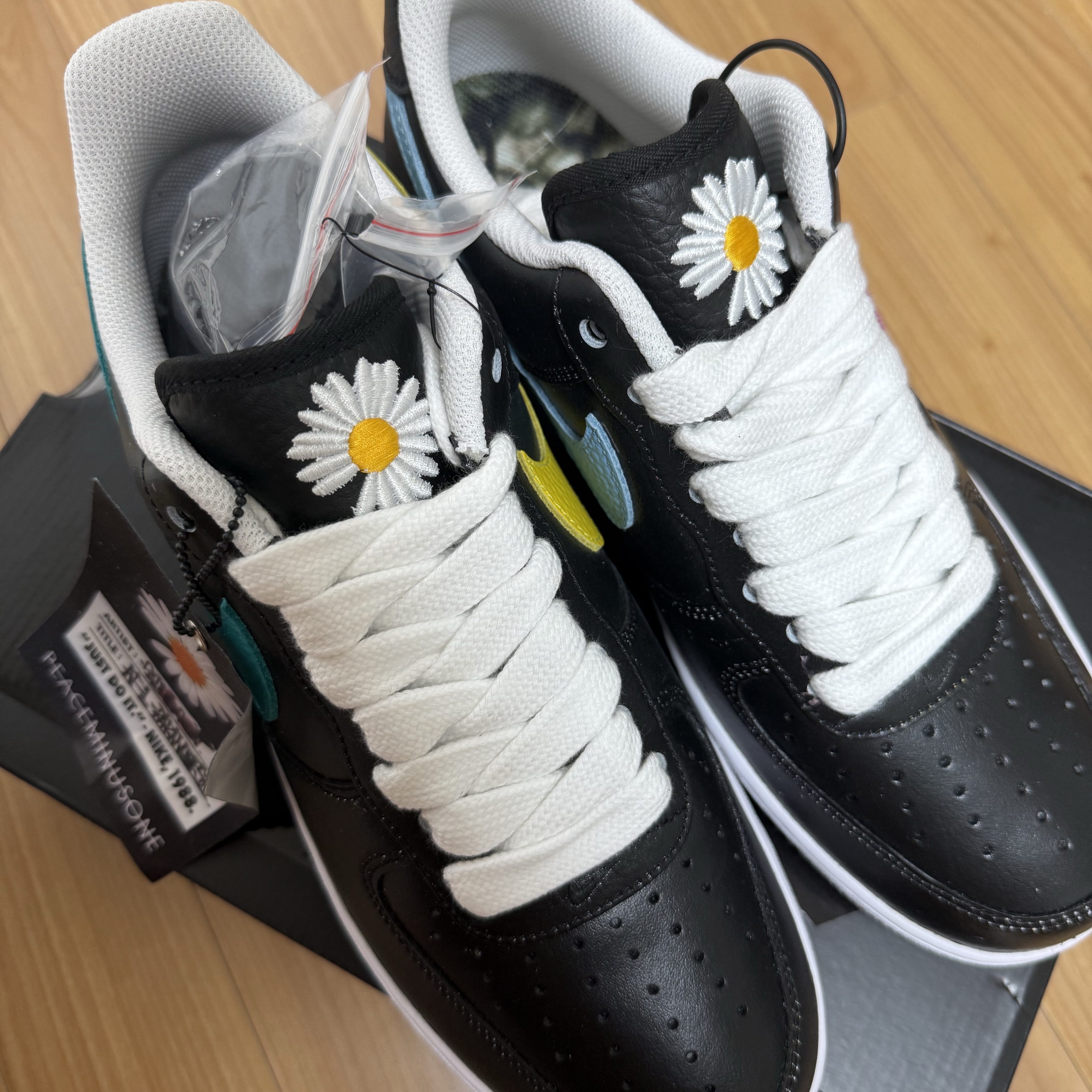 Nike x Peaceminusone Air Force 1 Low Para-Noise 3.0 Black and Multicolor 착용 스타일