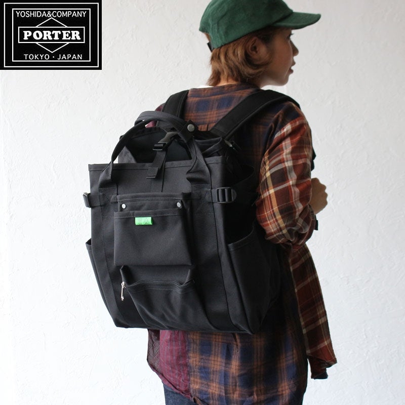 Porter Union Rucksack Black 착용 스타일 - 1