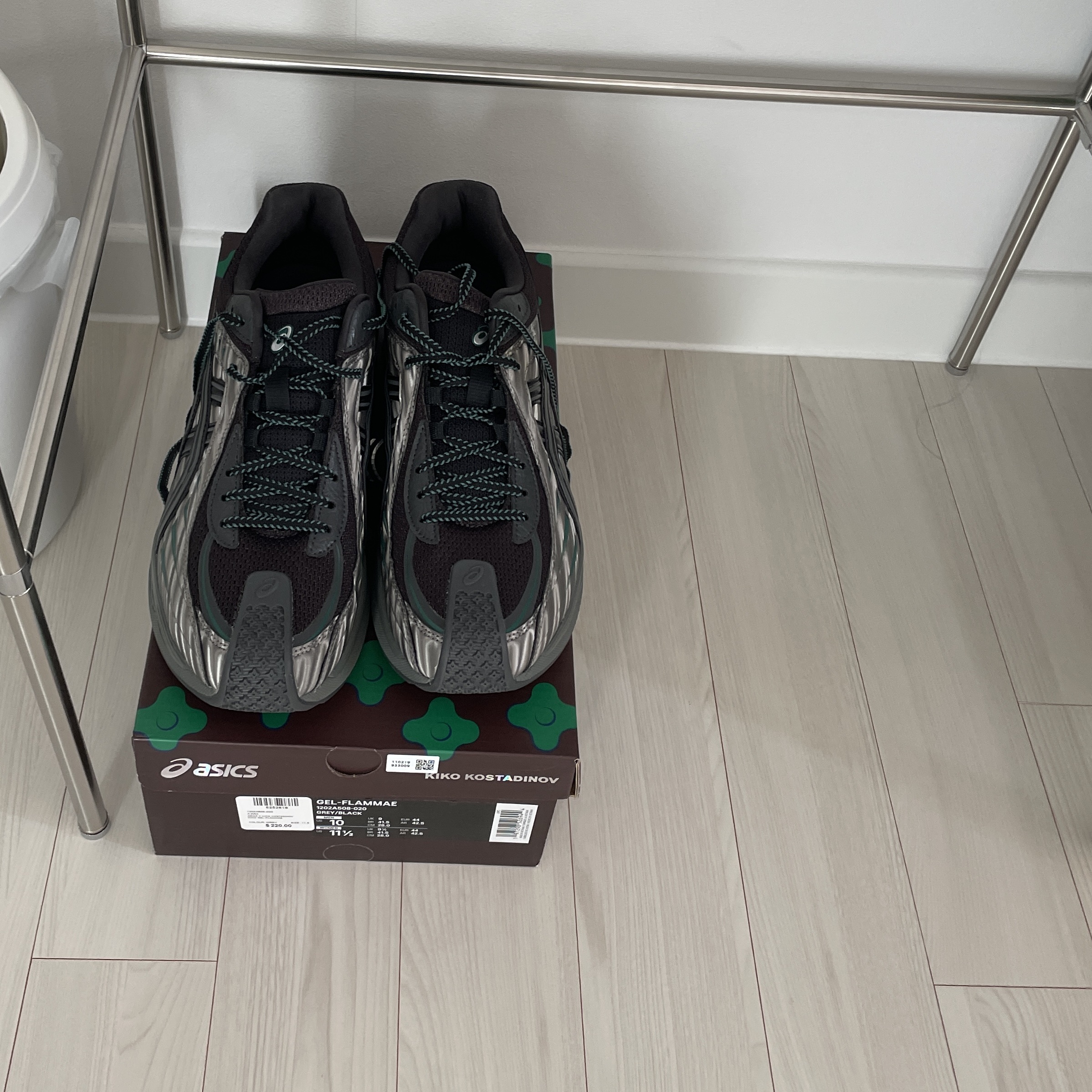 (W) Asics x Kiko Kostadinov Gel-Flammae Grey Black 착용 스타일