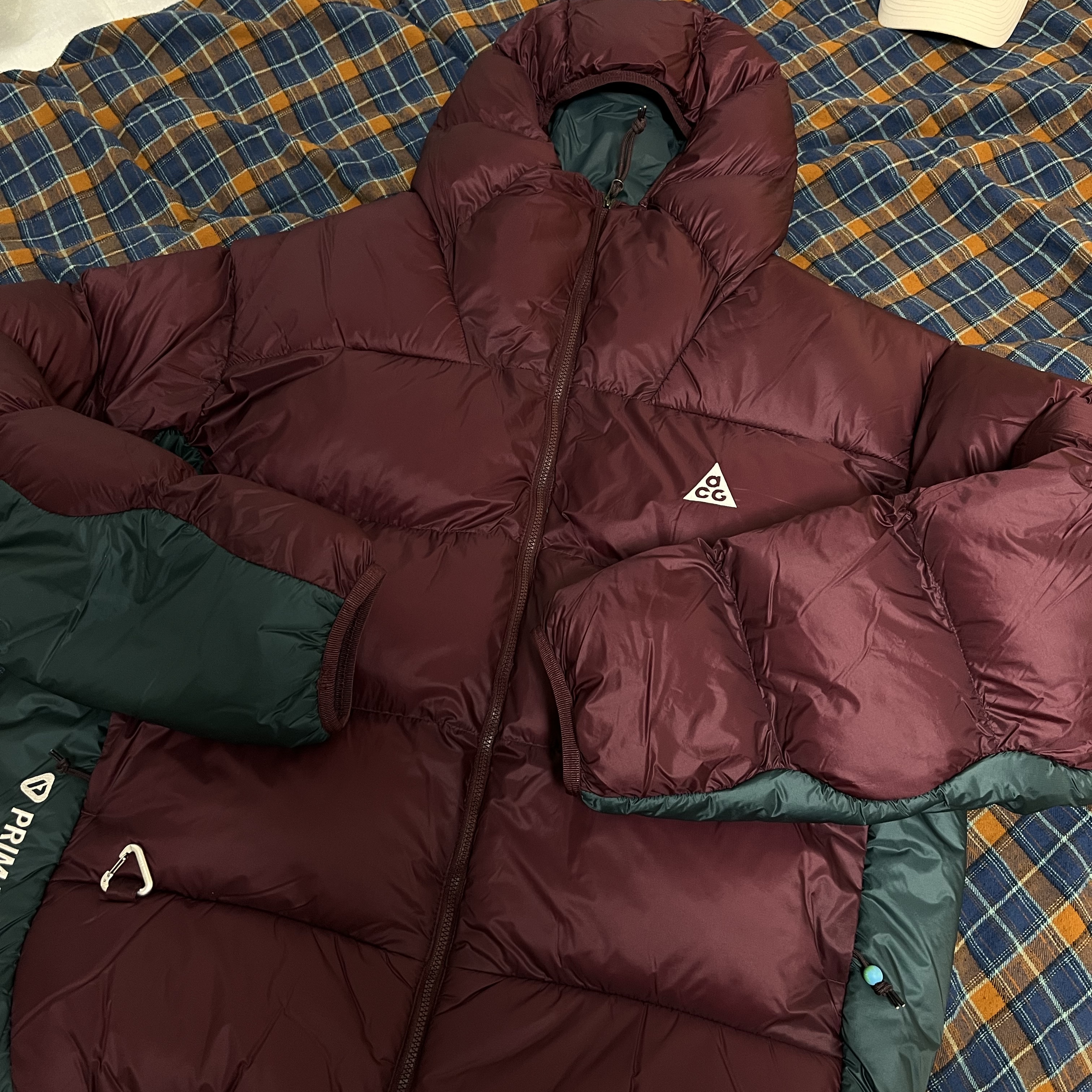 Nike ACG Therma-Fit ADV Lunar Lake Puffer Jacket Night Maroon - Asia 착용 스타일 - 4