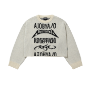 AJOBYAJO PBA Total Logo Cropped Sweater IVORY