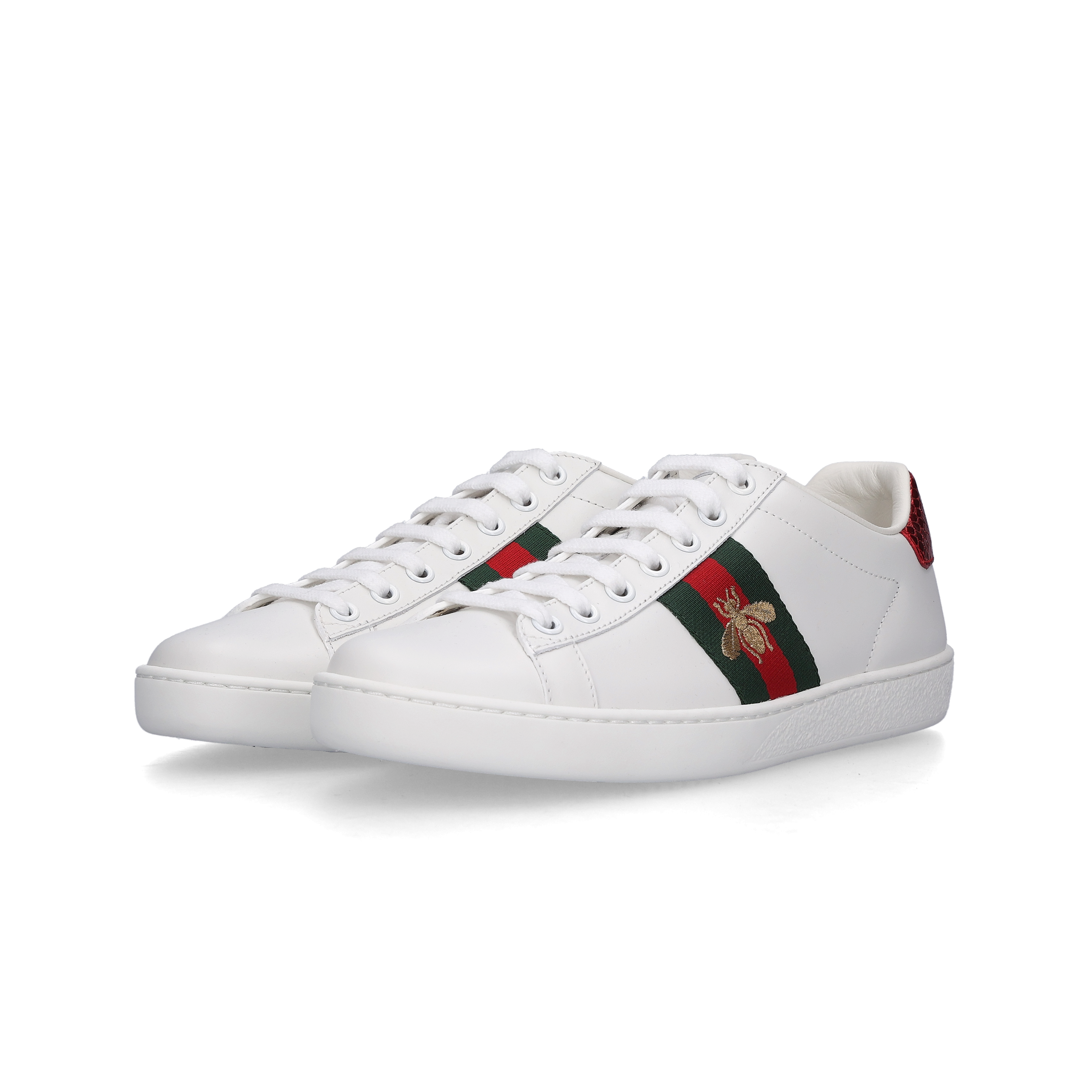 (W) Gucci Ace Bee Embroidered Sneakers