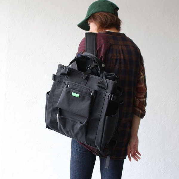Porter Union Rucksack Black 착용 스타일 - 2