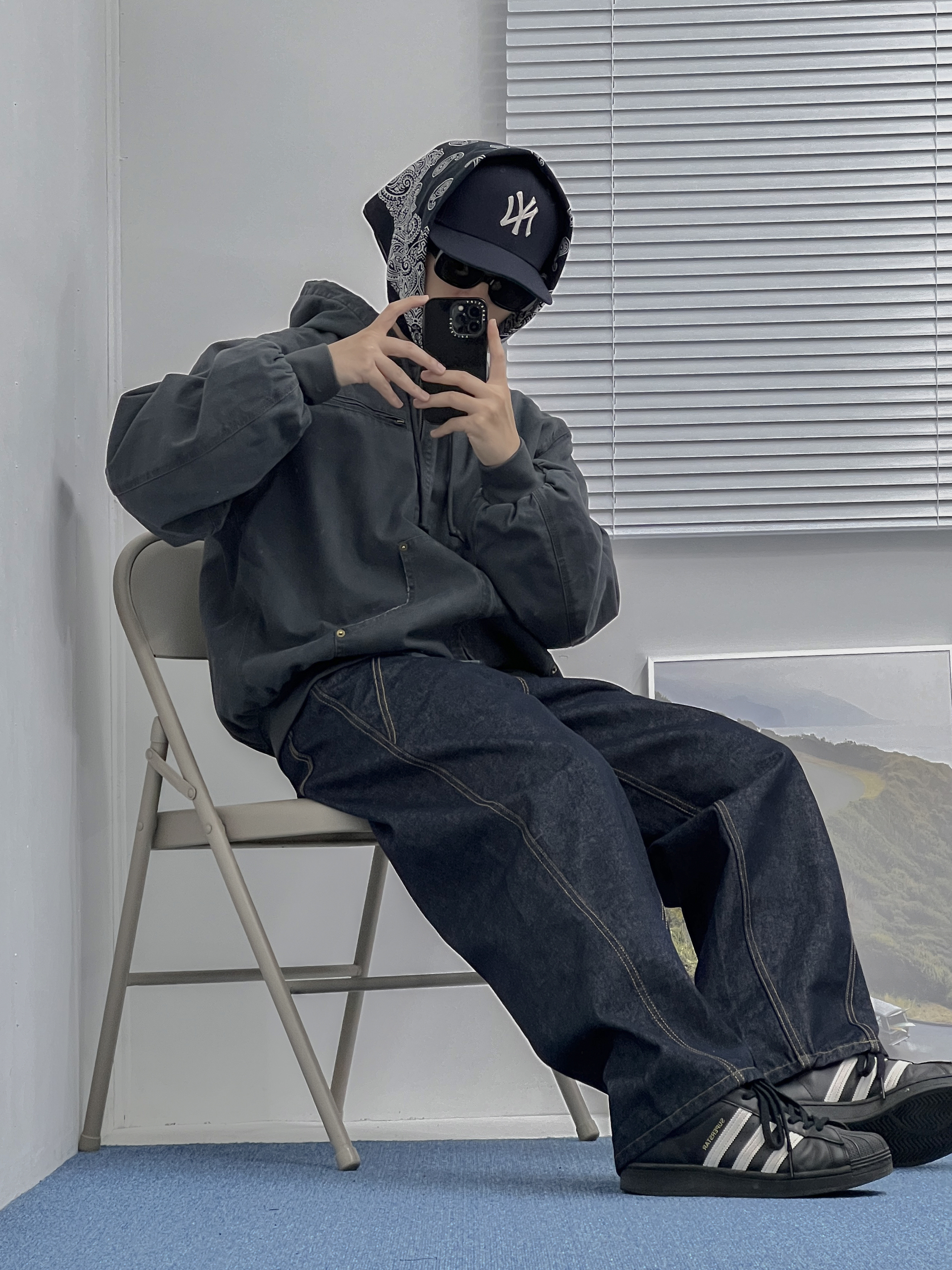 Adidas Superstar Core Black White, Thisisneverthat x New Era x MLB New York Yankees 59Fifty Classic Navy 착용 스타일 - 1