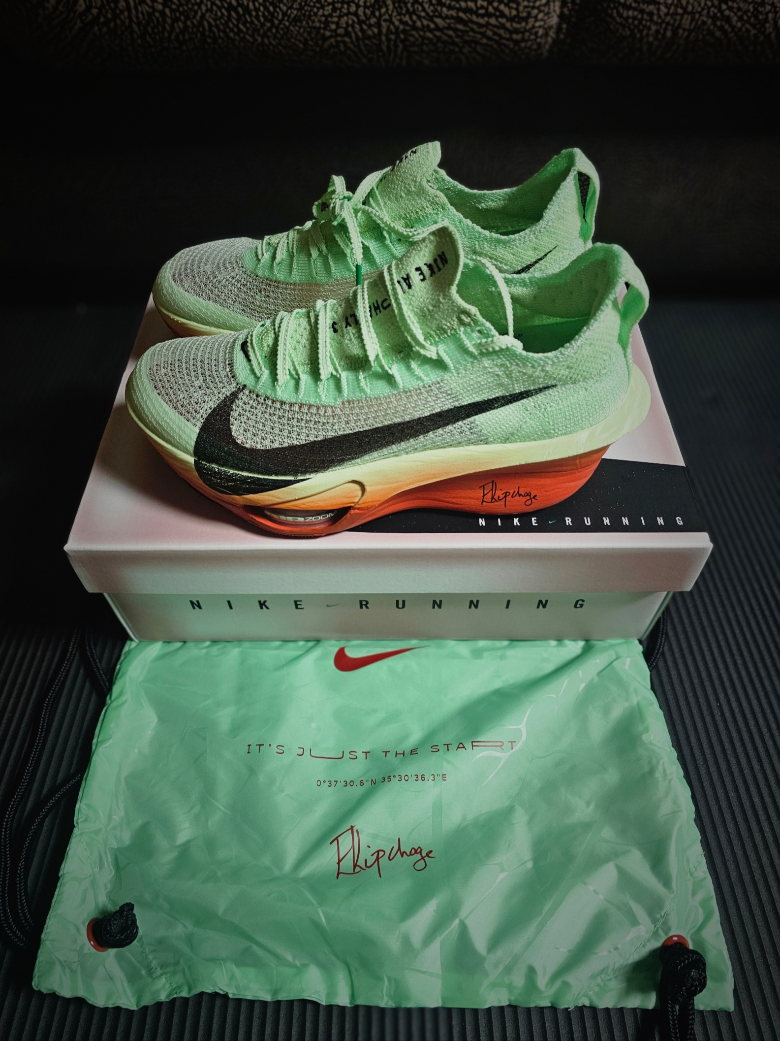 Nike Air Zoom Alphafly Next% 3 Eliud Kipchoge 착용 스타일