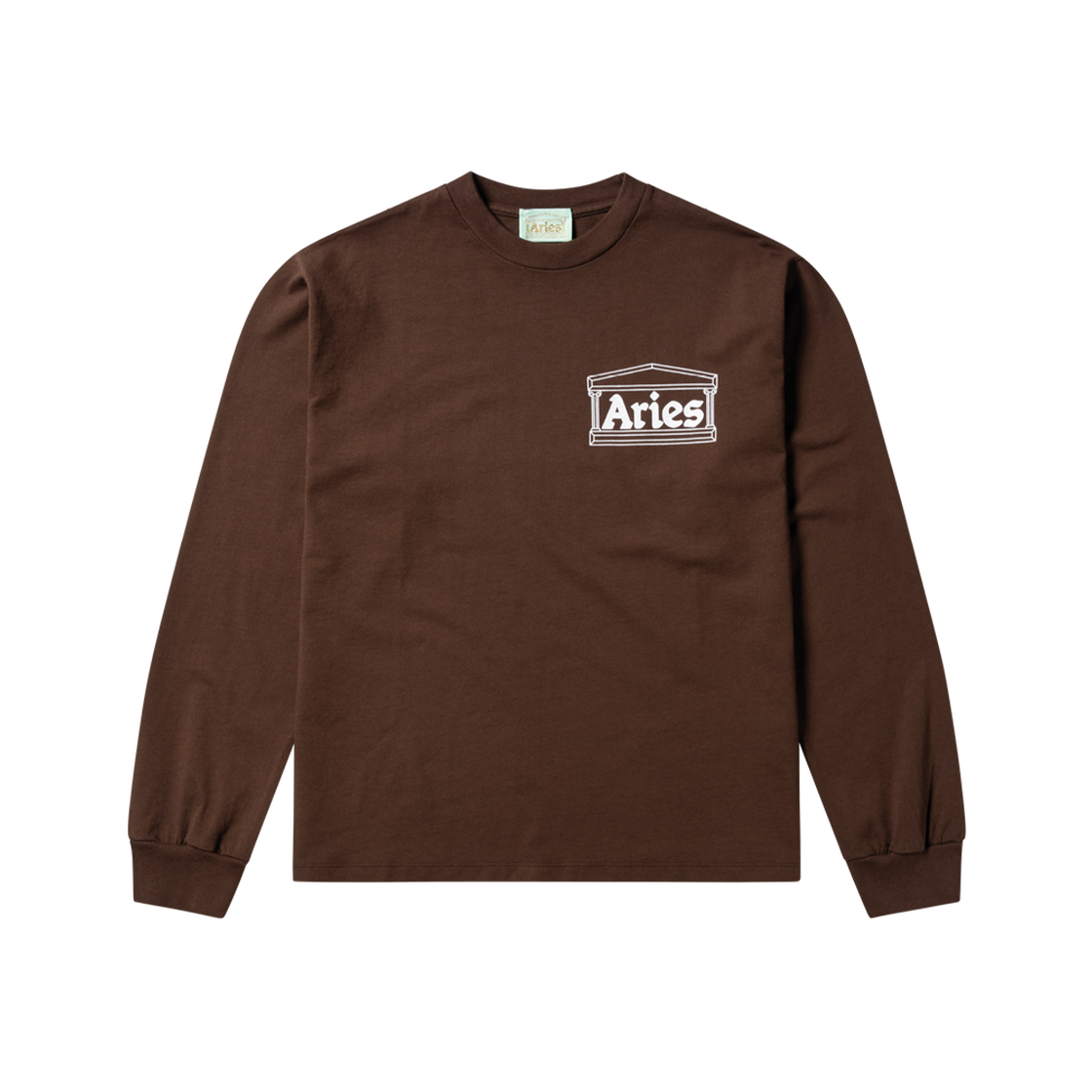 에리즈 얼라이즈 템플 LS 티 브라운 - 24FW(Aries Temple LS Tee Brown - 24FW)