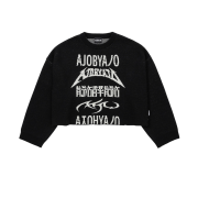 AJOBYAJO PBA Total Logo Cropped Sweater BLACK