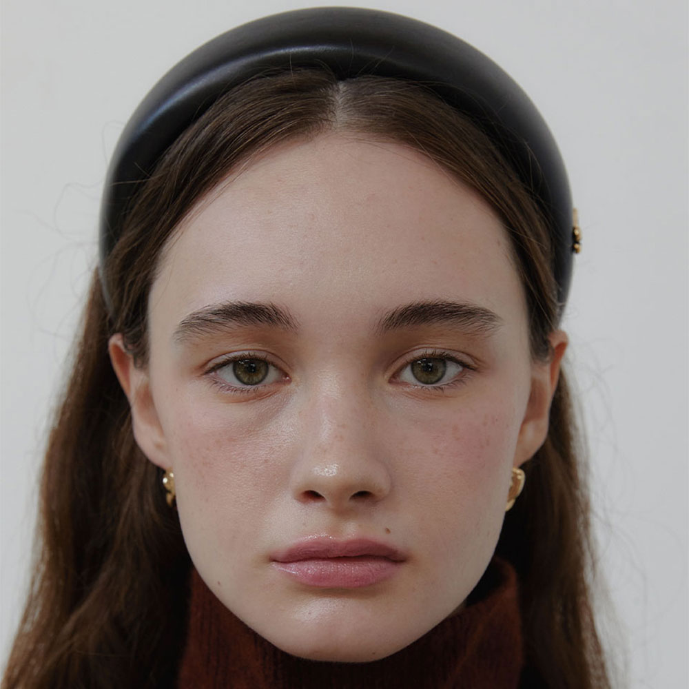 러브미몬스터 몬트 패딩 레더 머리띠 라지 블랙(lovememonster Mont Padding Leather Headband L Black) - 2