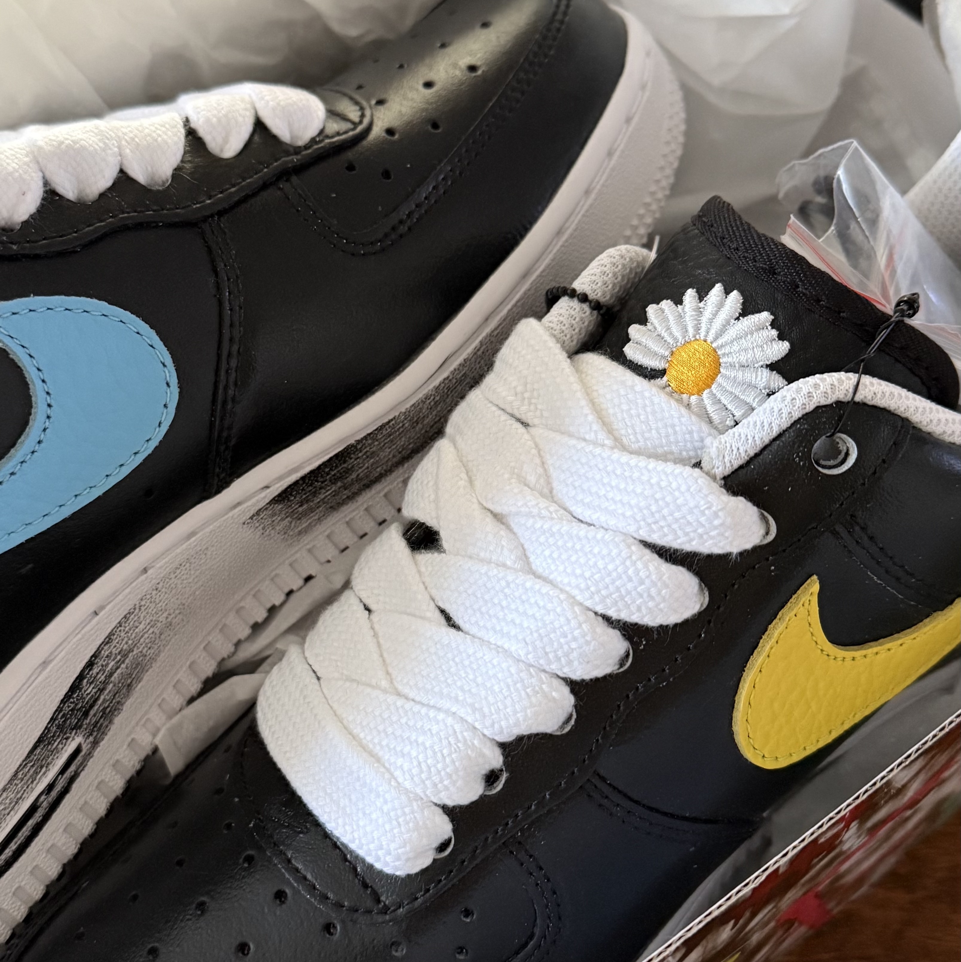 Nike x Peaceminusone Air Force 1 Low Para-Noise 3.0 Black and Multicolor 착용 스타일 - 4