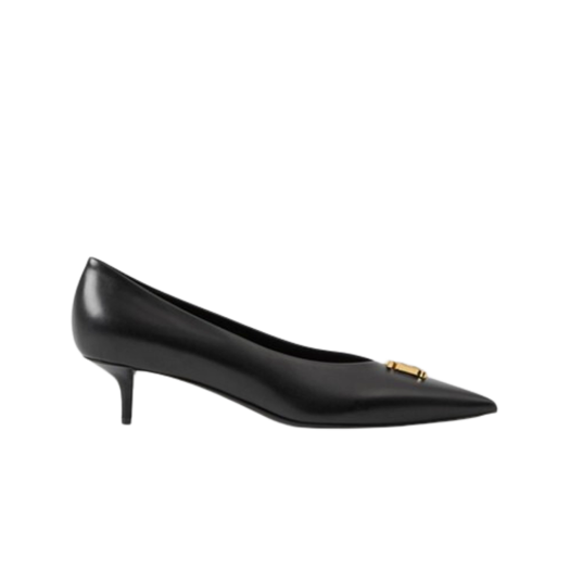 (W) Burberry Monogram Pumps Black