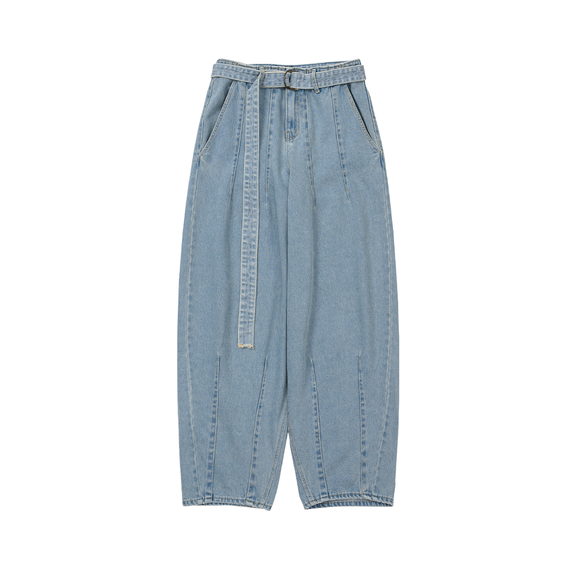 AJ234PT007SB AJOBYAJO Oversized Washed Denim Pants Sky Blue
