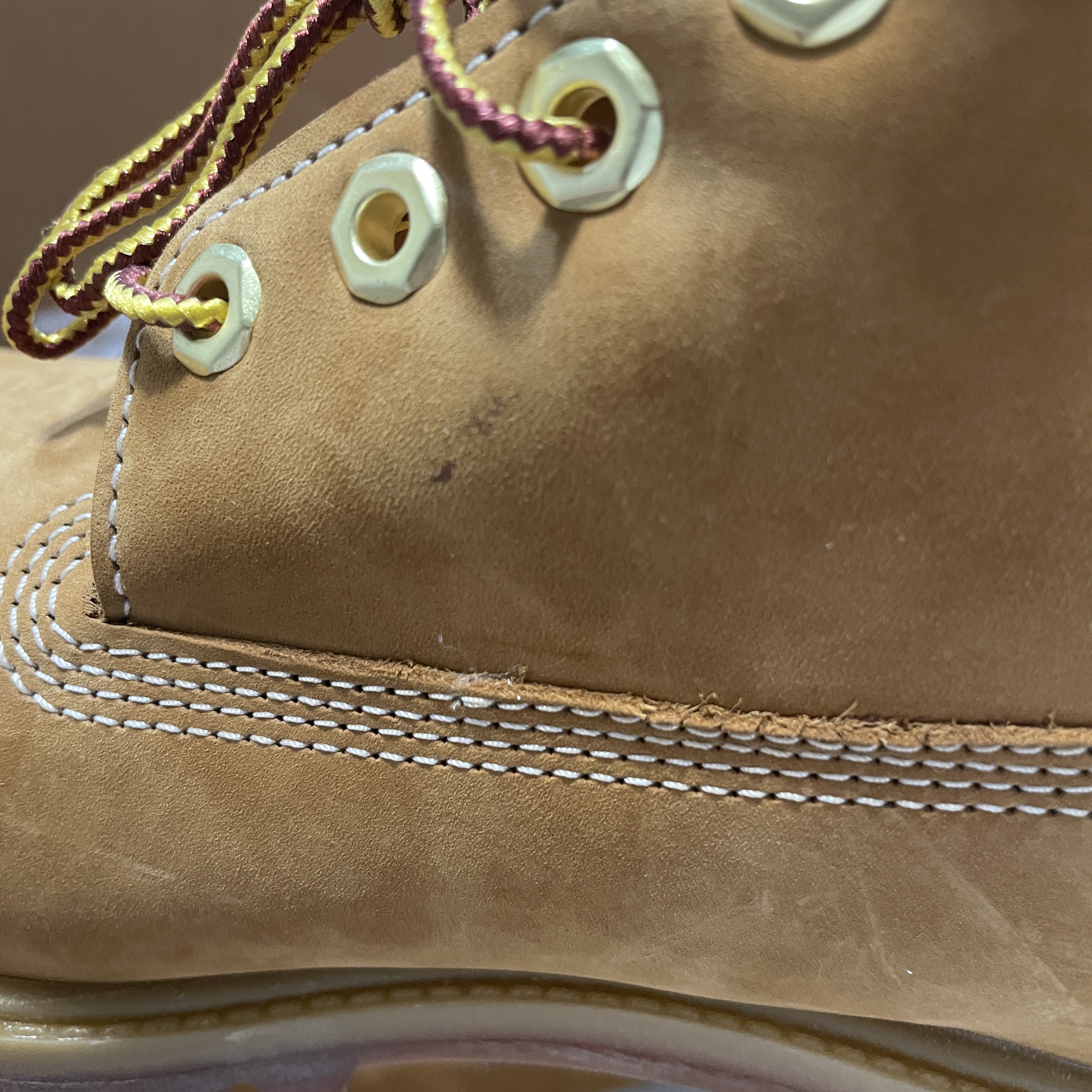 Timberland Premium 6 inch Waterproof Boot Wheat Nubuck - Wide 착용 스타일 - 4