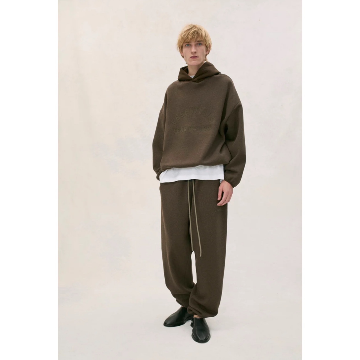 Essentials Fleece State Hoodie Shell - 24FW, Essentials Fleece State Hoodie Black - 24FW 착용 스타일 - 9