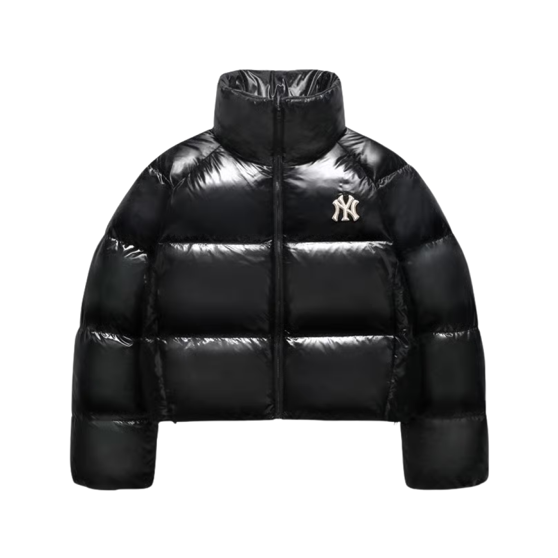 ジャケット MLB Women's Crop Curve Padding NY Black 3FDJB1046-50BKS W) MLB 크롭 유광 커브 푸퍼 자켓 뉴욕 양키스 블랙 | MLB | KREAM
