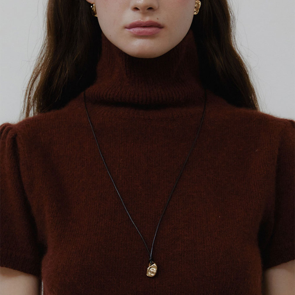 러브미몬스터 오이스터 롱 레더 넥크리스 골드(lovememonster Oyster Long Leather Necklace Gold) - 2
