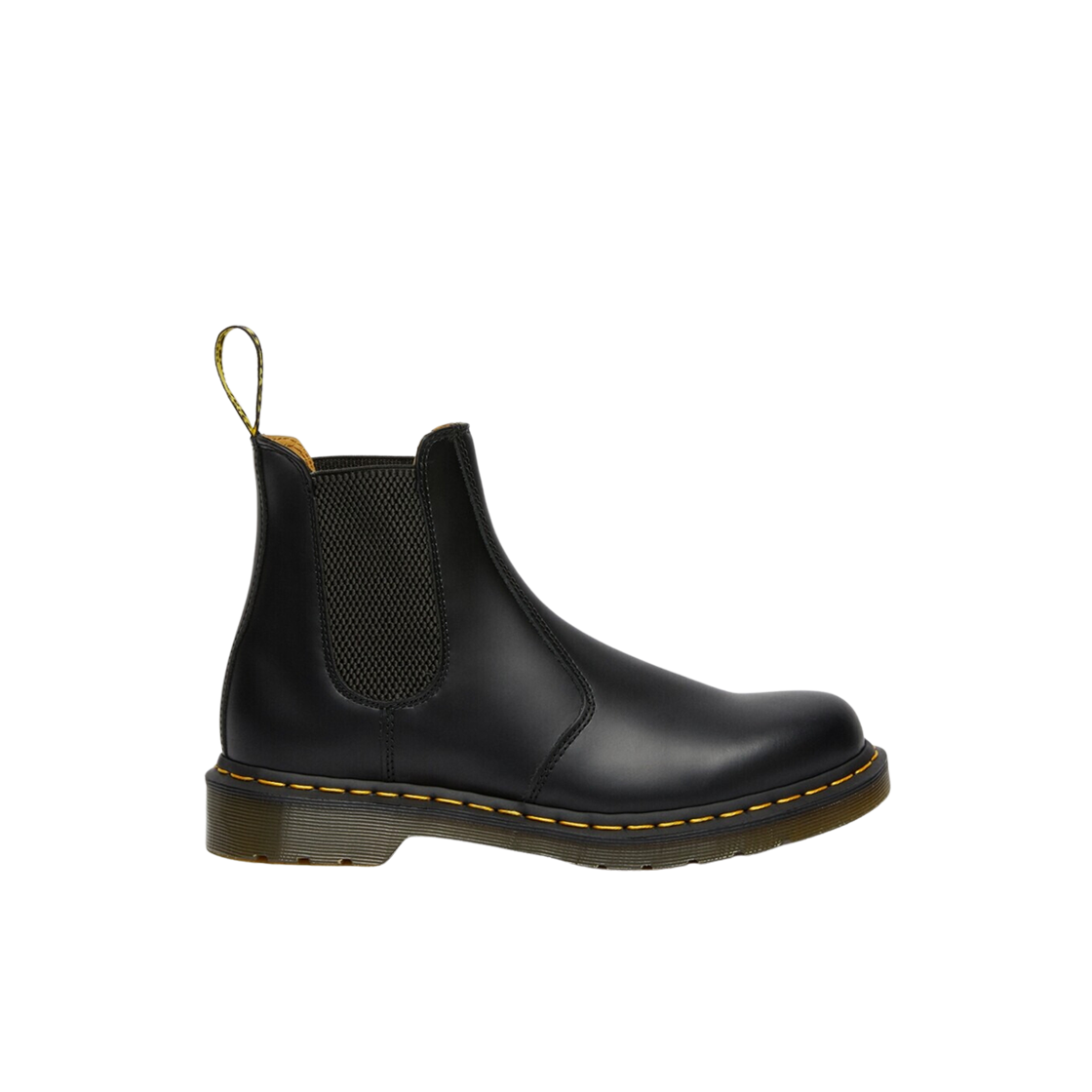 닥터마틴 2976 옐로우 스티치 스무스 레더 첼시 부츠 블랙(Dr. Martens 2976 Yellow Stitch Smooth Leather Chelsea Boots Black)
