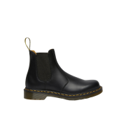 Dr. Martens 2976 Yellow Stitch Smooth Leather Chelsea Boots Black