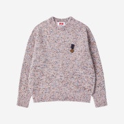 N ARCHIVE Love Mom Badge Heavy Gauge Wool Blended Knit Pink