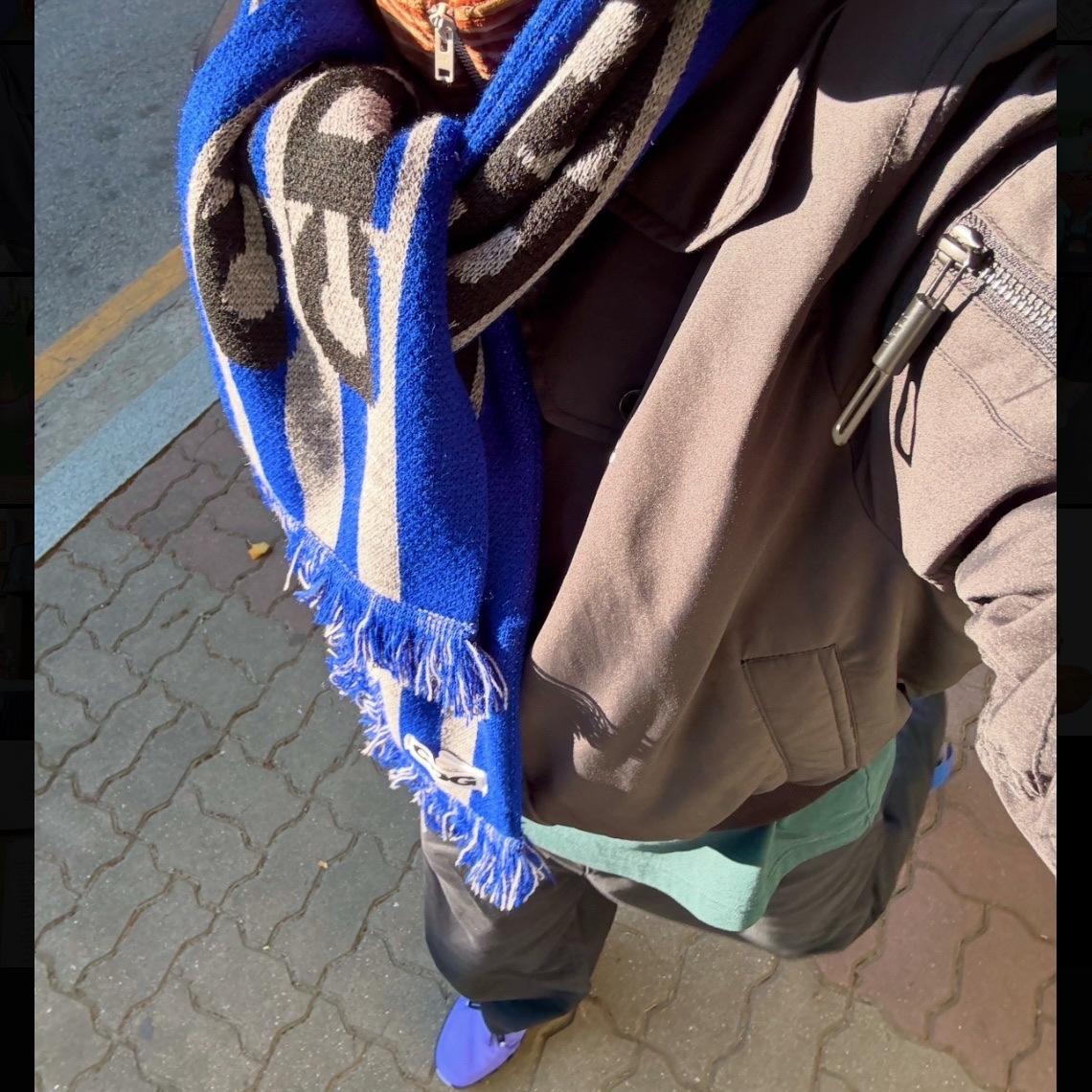 On Running Cloud X 3 AD Blueberry Black, Our Legacy Shrunken Fullzip Polo Scoobie Stripe Velour 착용 스타일