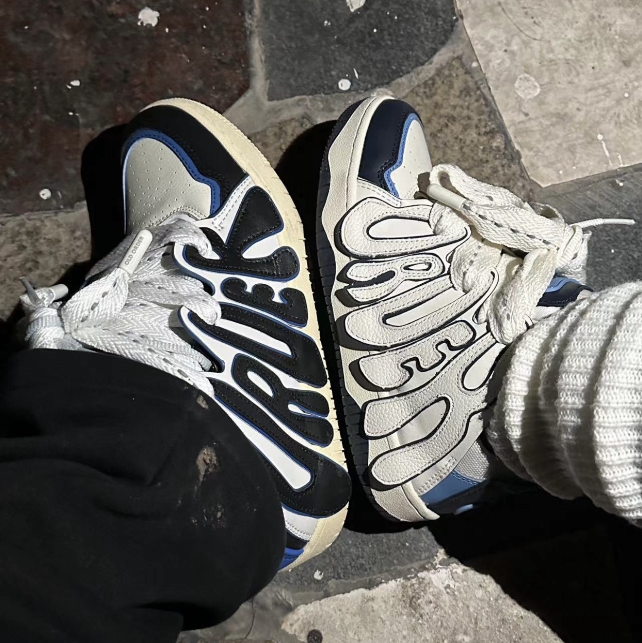 Old Order Skater/001 Dark Blue, Old Order x STA Skater/001 Black White 착용 스타일 - 1