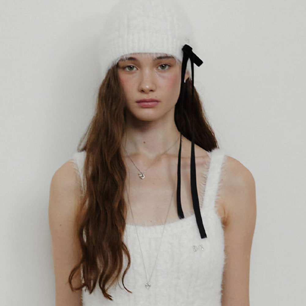 러브미몬스터 프리티 엔젤 리본 비니 화이트(lovememonster Pretty Angel Ribbon Beanie White) - 6