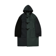 AJOBYAJO Oversized Wool Mixed Duffle Coat Green