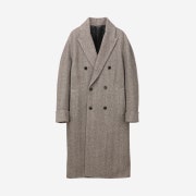 ALLEGRI Herringbone Wool Cashmere Handmade Double Coat Brown