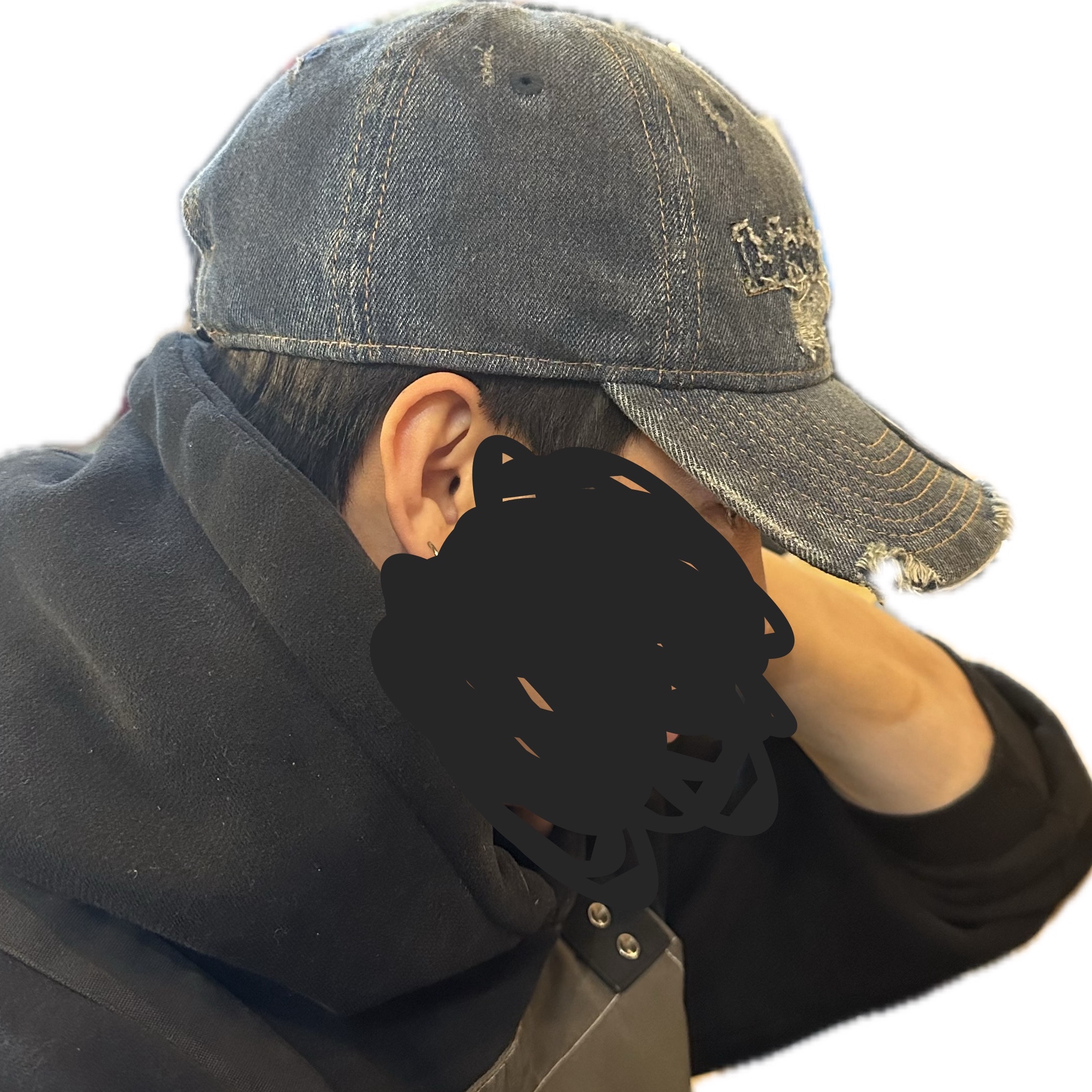 New Era x Matin Kim 940unst Denim Basic Ball Cap Dark Blue 착용 스타일 - 3