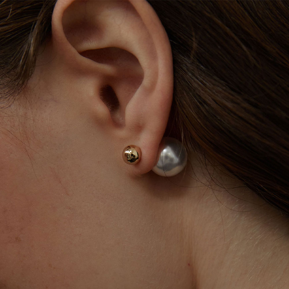 러브미몬스터 버라이어티 펄 이어링 골드볼(lovememonster Variety Pearl Earrings Gold Ball) - 3