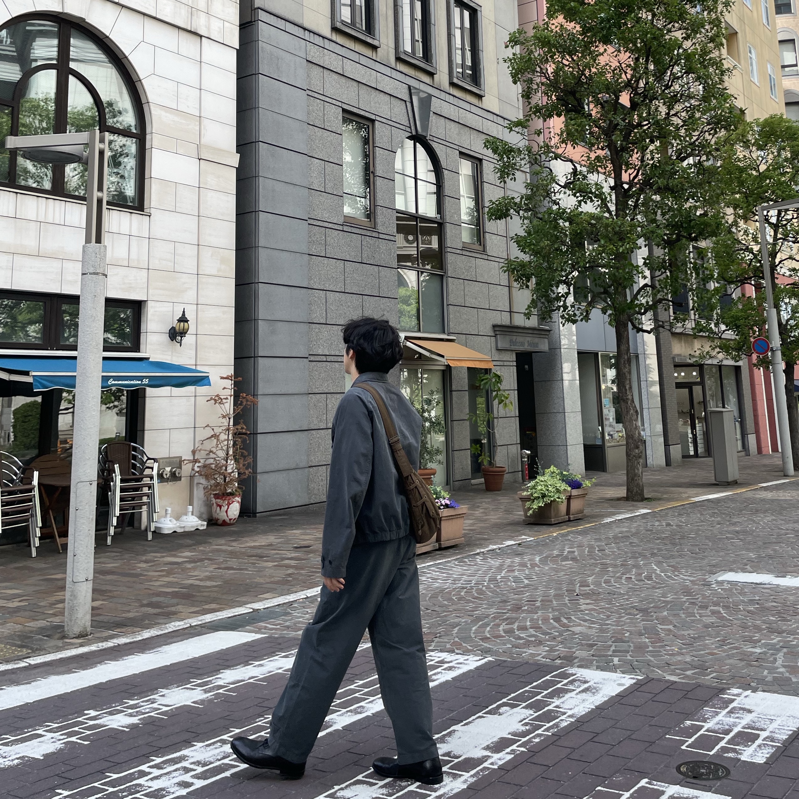 Lemaire Cotton Canvas Field Overshirt Asphalt, Lemaire Military Pants Cotton Canvas Asphalt 착용 스타일