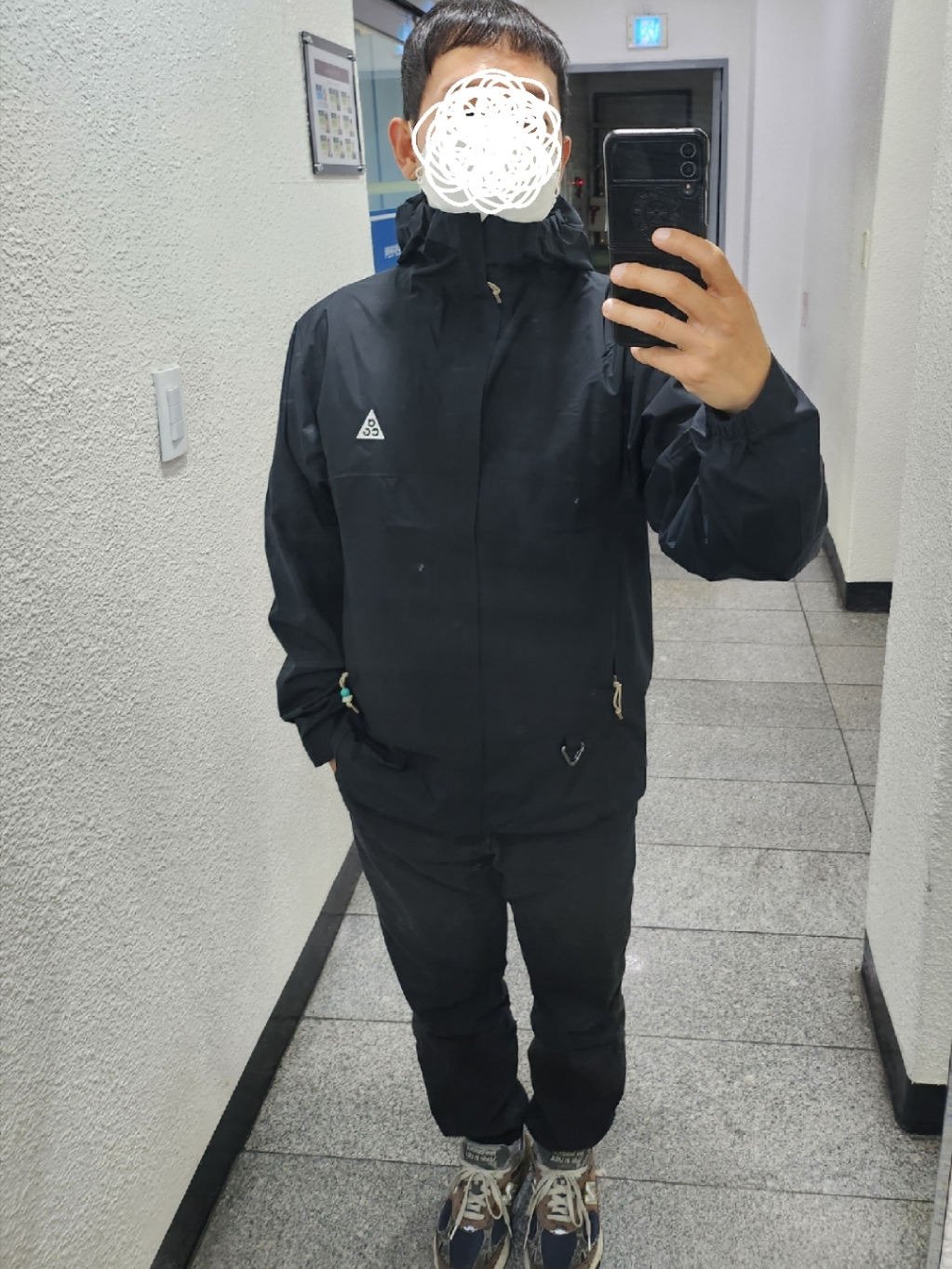 Nike ACG Storm-Fit ADV Cascade Rains Full Zip Jacket Black - Asia 착용 스타일