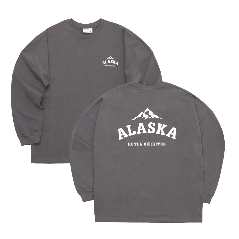CALTL042U0 Hotel Cerritos Alaska Mini Mountain Long Sleeve T-Shirt Charcoal