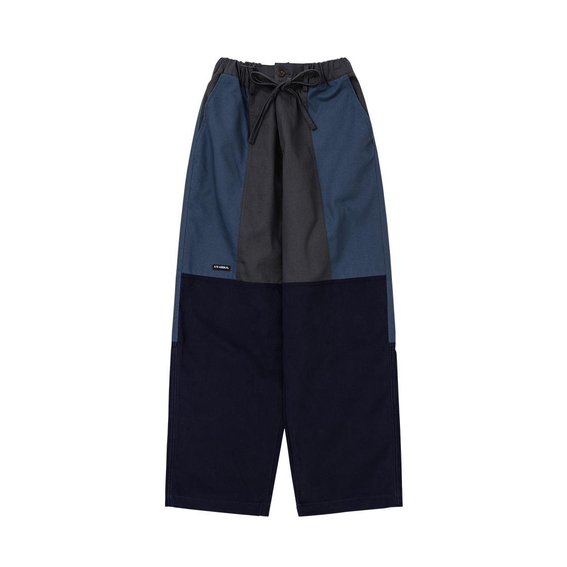 AJ234PT001NV AJOBYAJO Tri Mixed Cotton Pants Navy