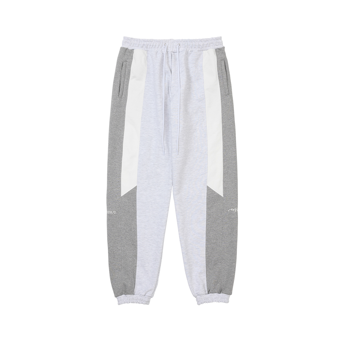 AJ234PT011MG AJOBYAJO Tri Mixed Sweat Pants Melange Grey