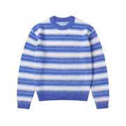 Vanone Atelier KN4255 Hairy Stripe Knit Blue