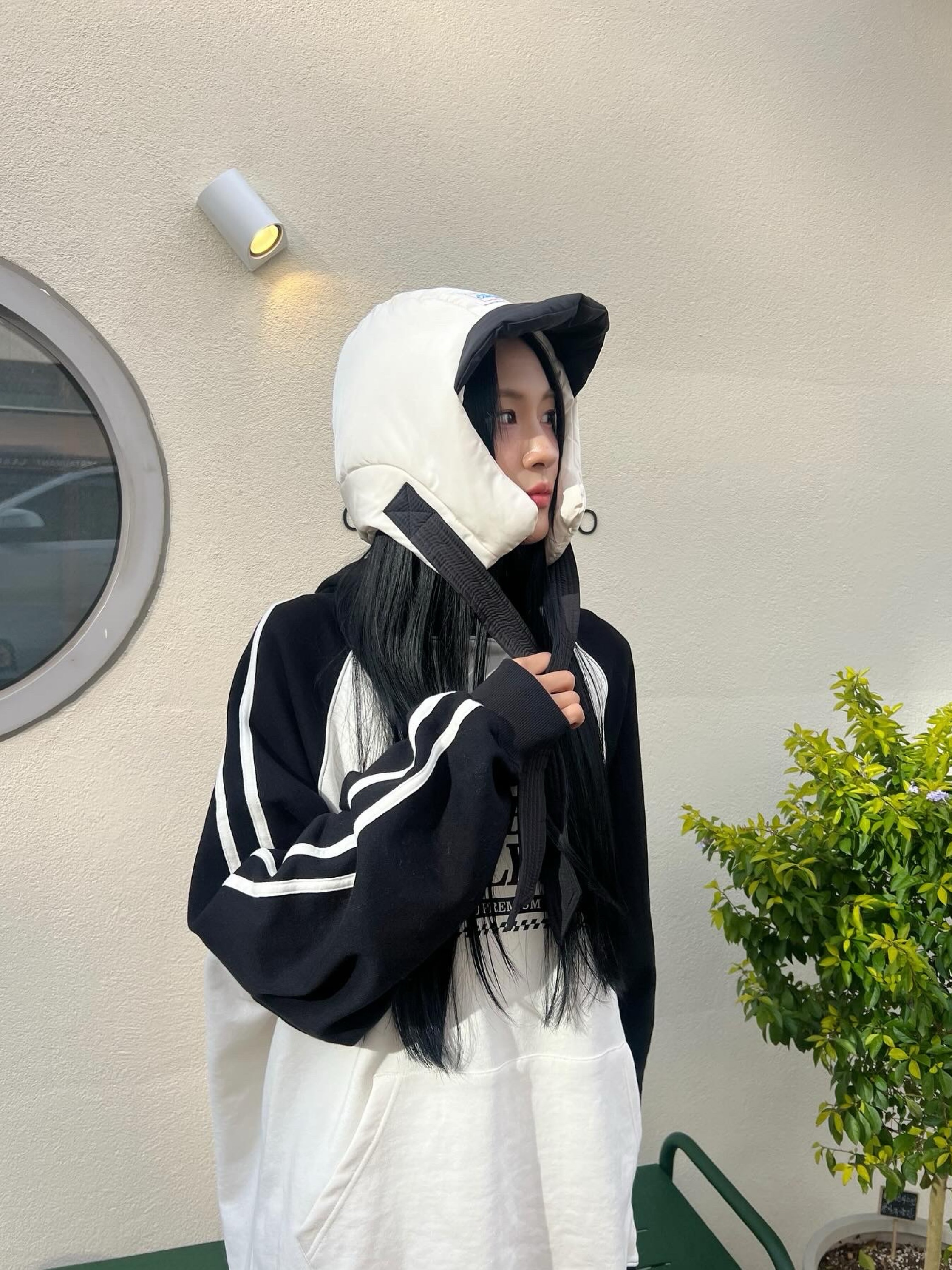 Allincomplete Panda Padding Balaclava 착용 스타일 - 4