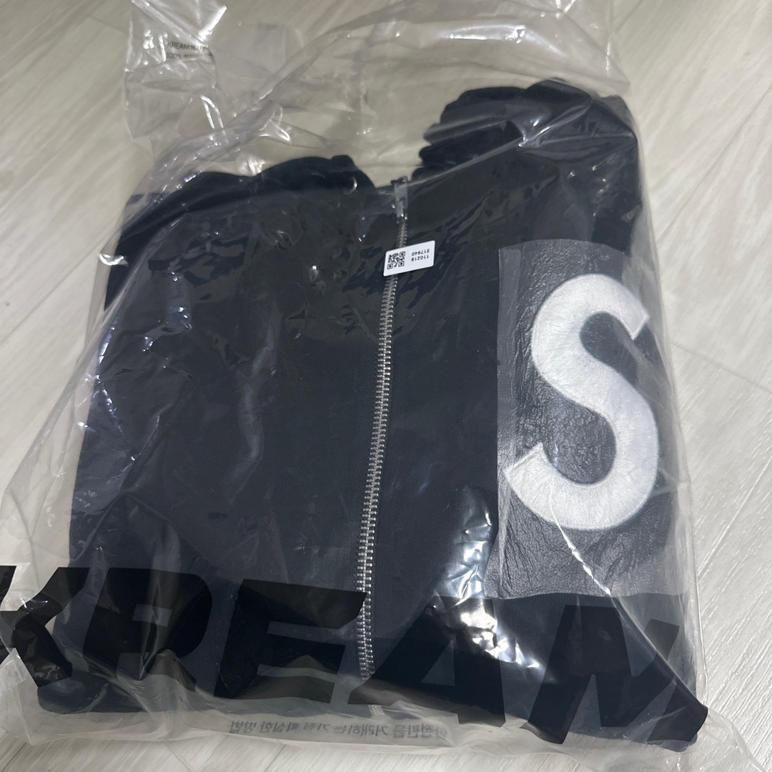 Supreme S Logo Zip Up Hooded Sweatshirt Black - 24FW 착용 스타일