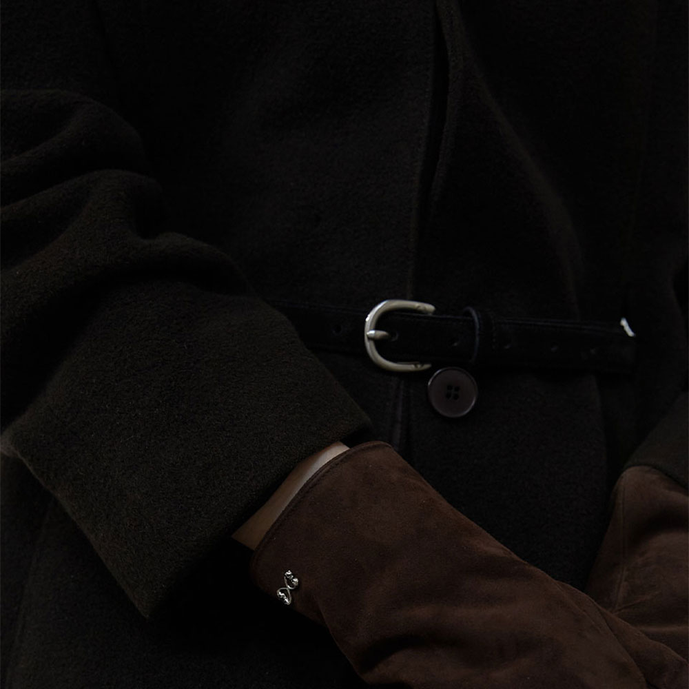 러브미몬스터 슬림 스웨이드 벨트 블랙(lovememonster Slim Suede Belt Black) - 5