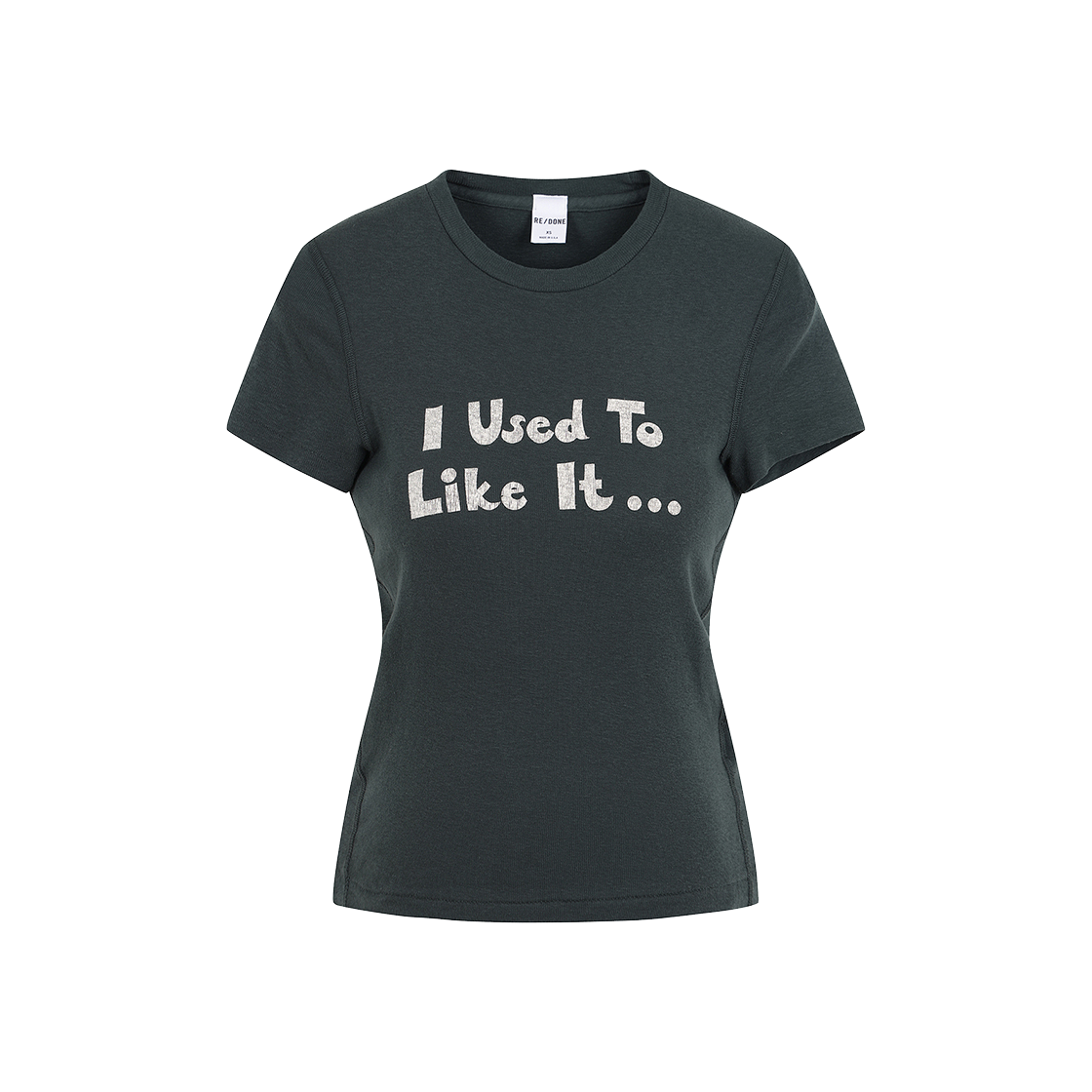 KW4DTSSRE09DR Re/Done Women 90s Baby Tee Now I Love It Juniper - 24FW