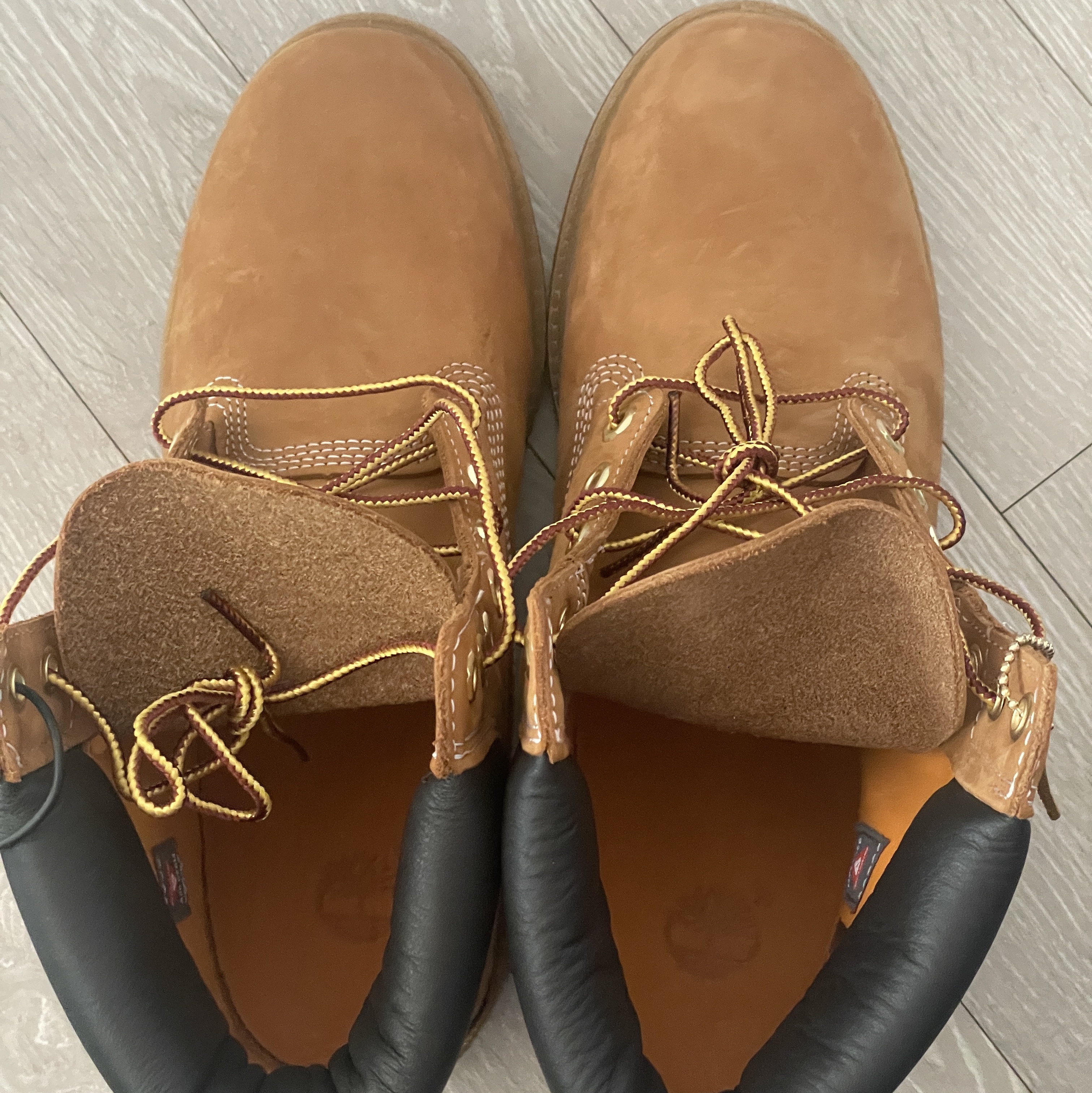 Timberland Premium 6 inch Waterproof Boot Wheat Nubuck - Wide 착용 스타일 - 6