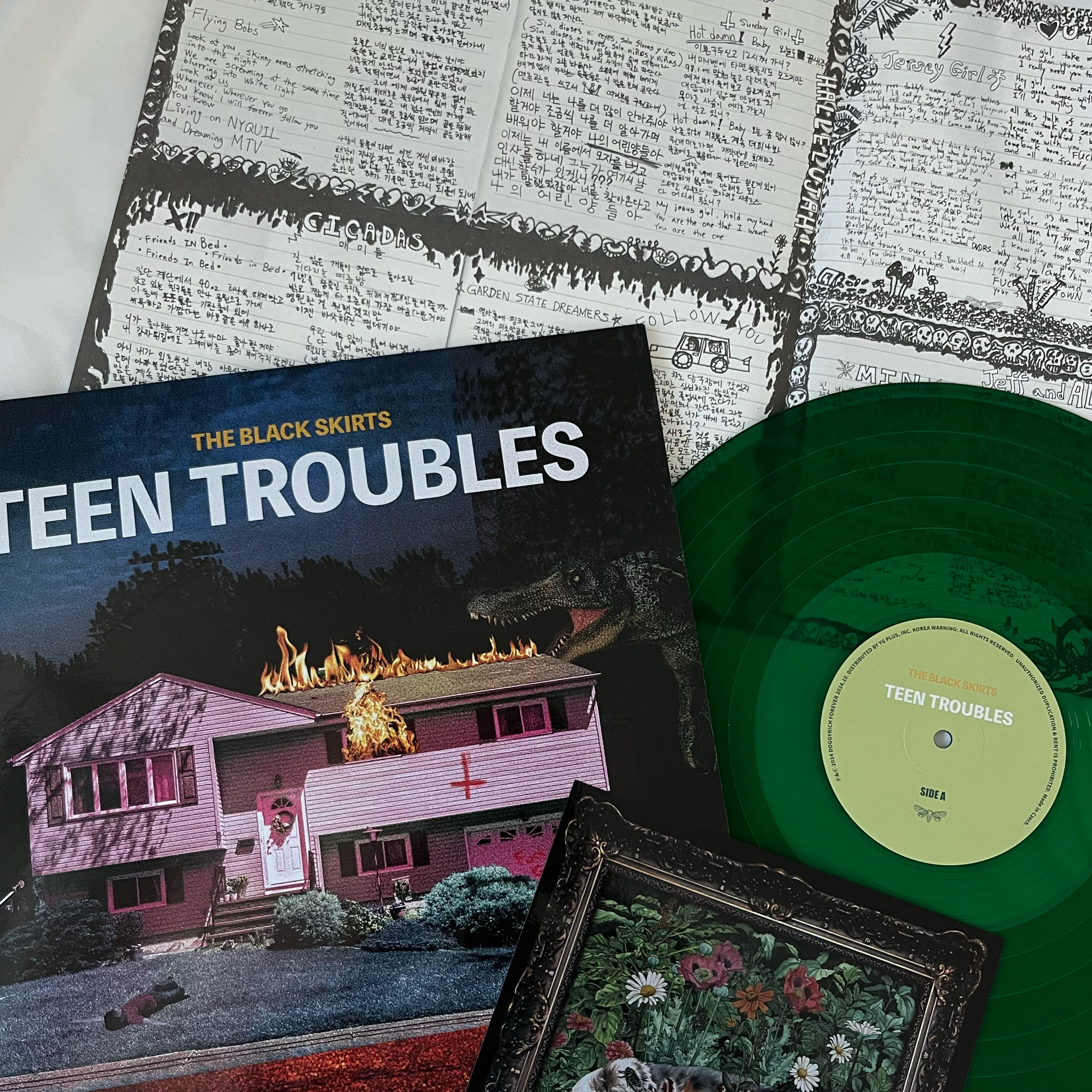 The Black Skirts 3rd Album Part 3 Teen Troubles Emerald Green Transparent (2Lp) 착용 스타일