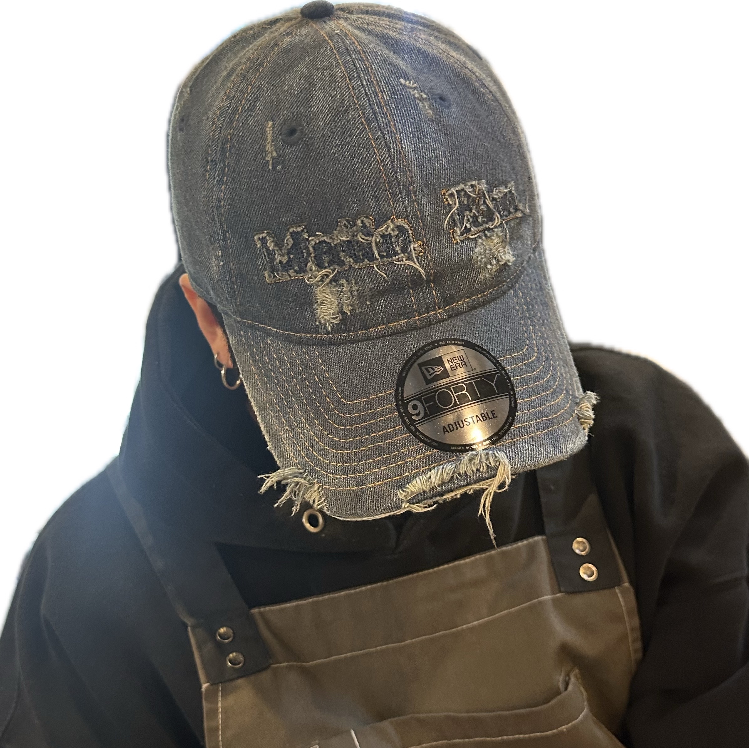New Era x Matin Kim 940unst Denim Basic Ball Cap Dark Blue 착용 스타일 - 1