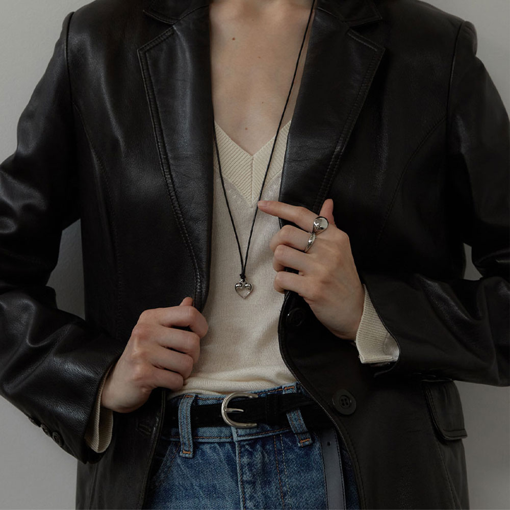 러브미몬스터 슬림 스웨이드 벨트 블랙(lovememonster Slim Suede Belt Black) - 3