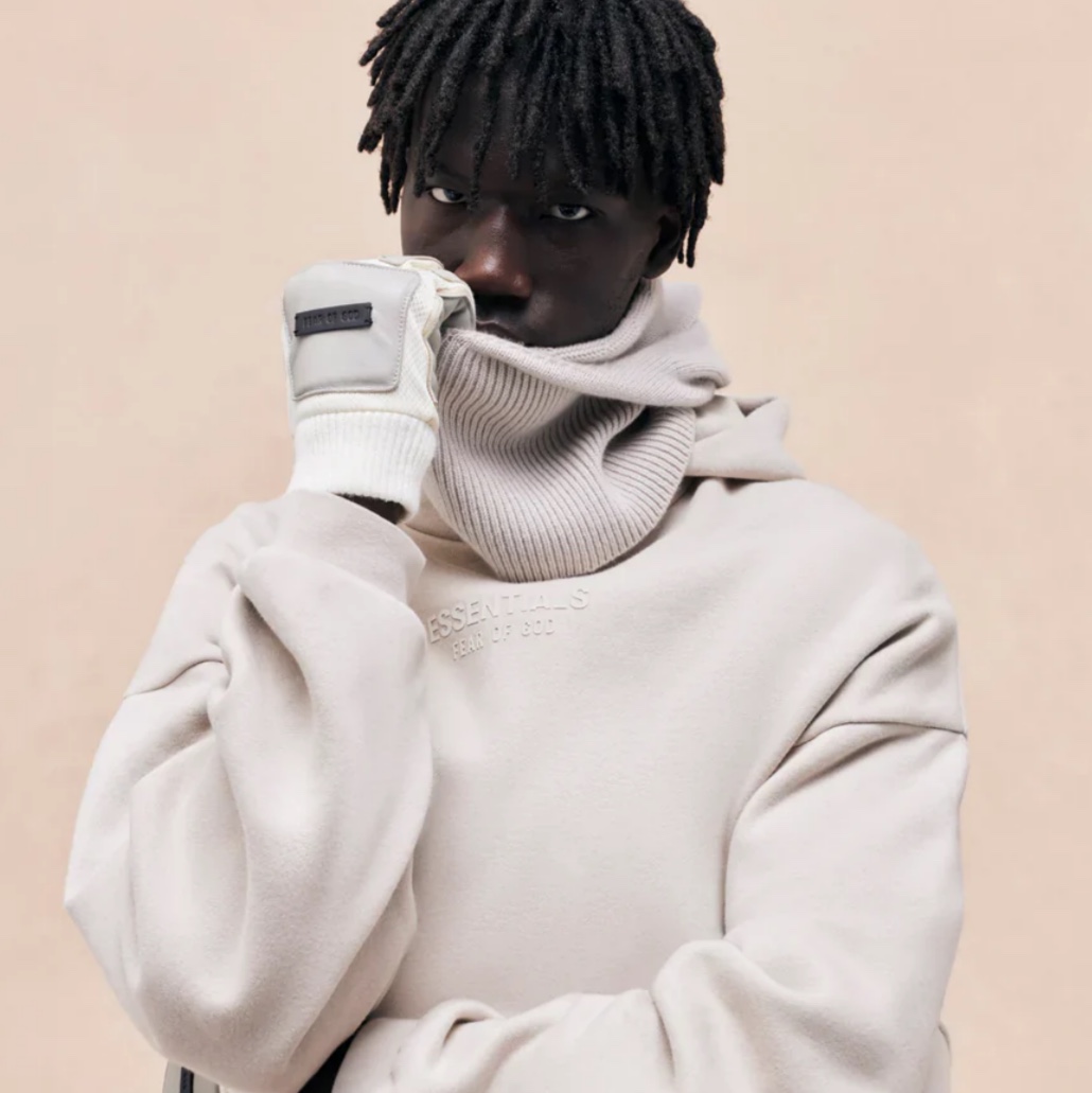 Essentials Fleece State Hoodie Shell - 24FW, Essentials Fleece State Hoodie Black - 24FW 착용 스타일 - 10