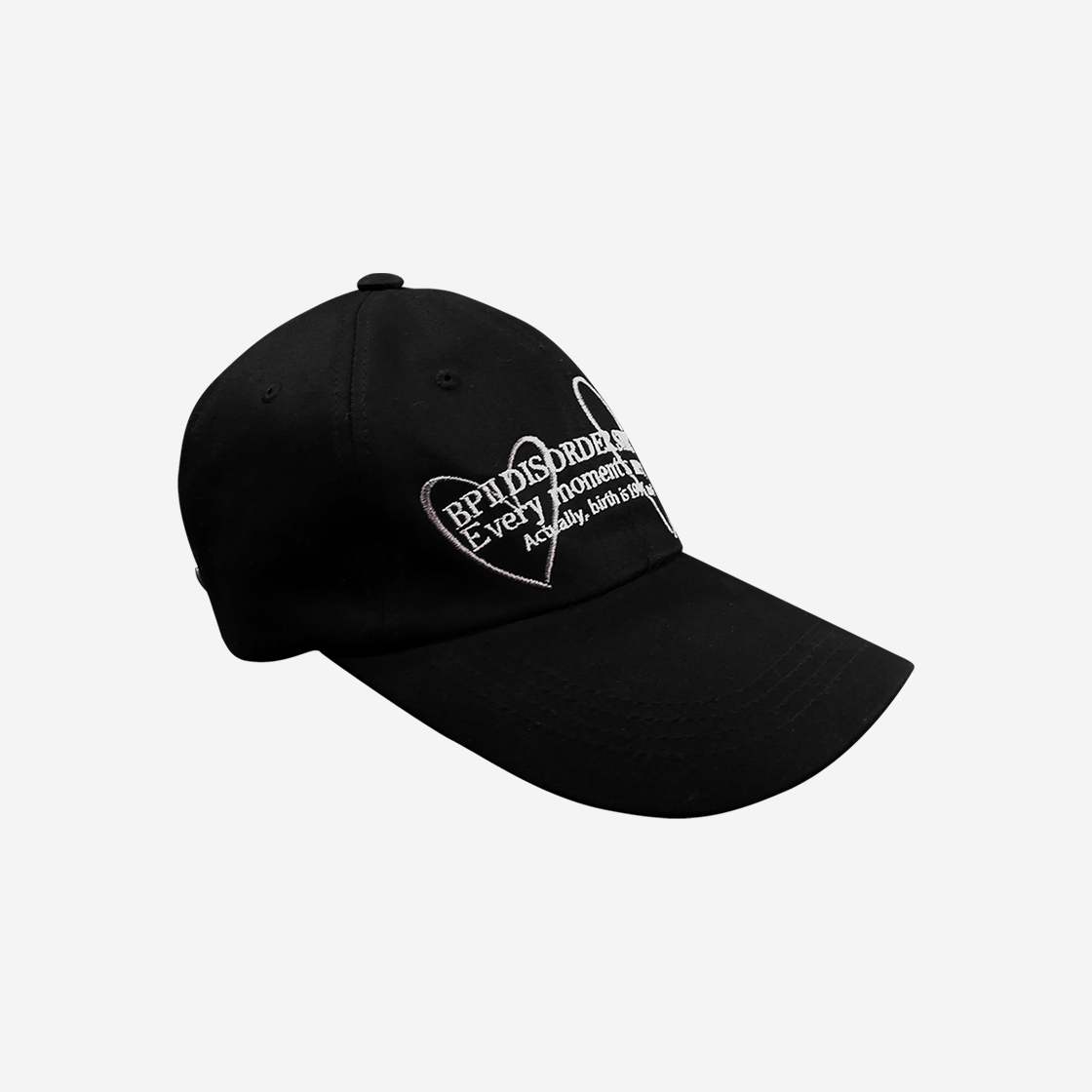 비피투디스오더 더블 하트 볼캡 블랙(BP2DISORDER Double Heart Cap Black) - 2
