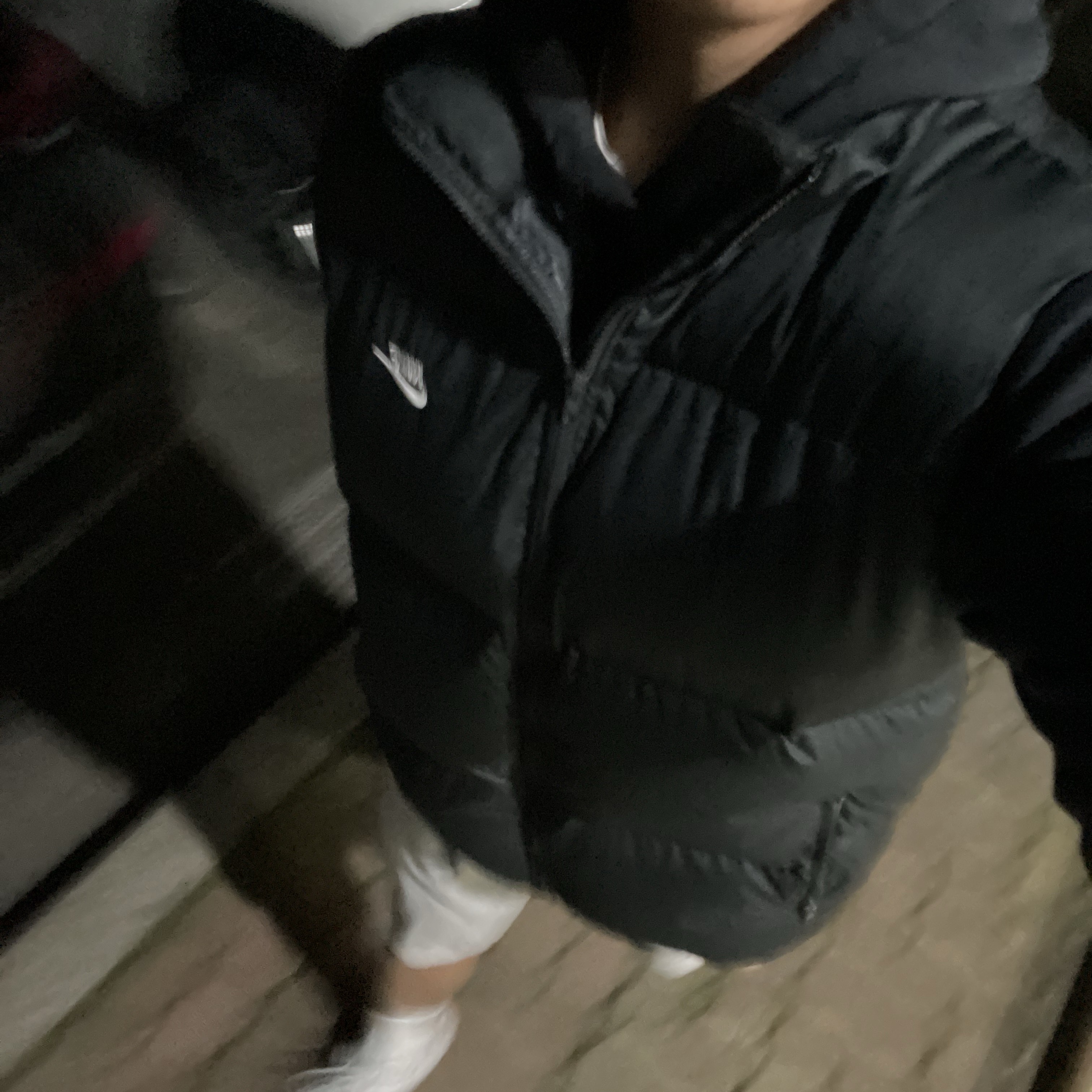 Nike NSW Club Primaloft Water-Repellent Puffer Vest Black - Asia 착용 스타일