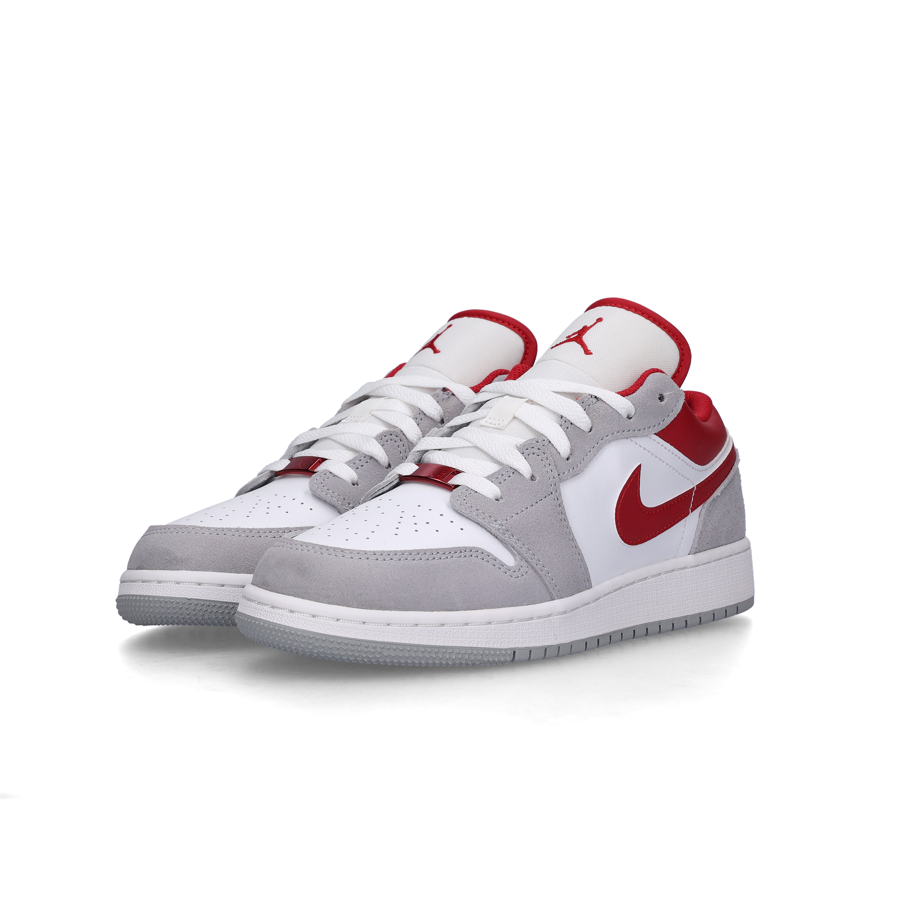 (GS) Jordan 1 Low SE Light Smoke Grey Gym Red
