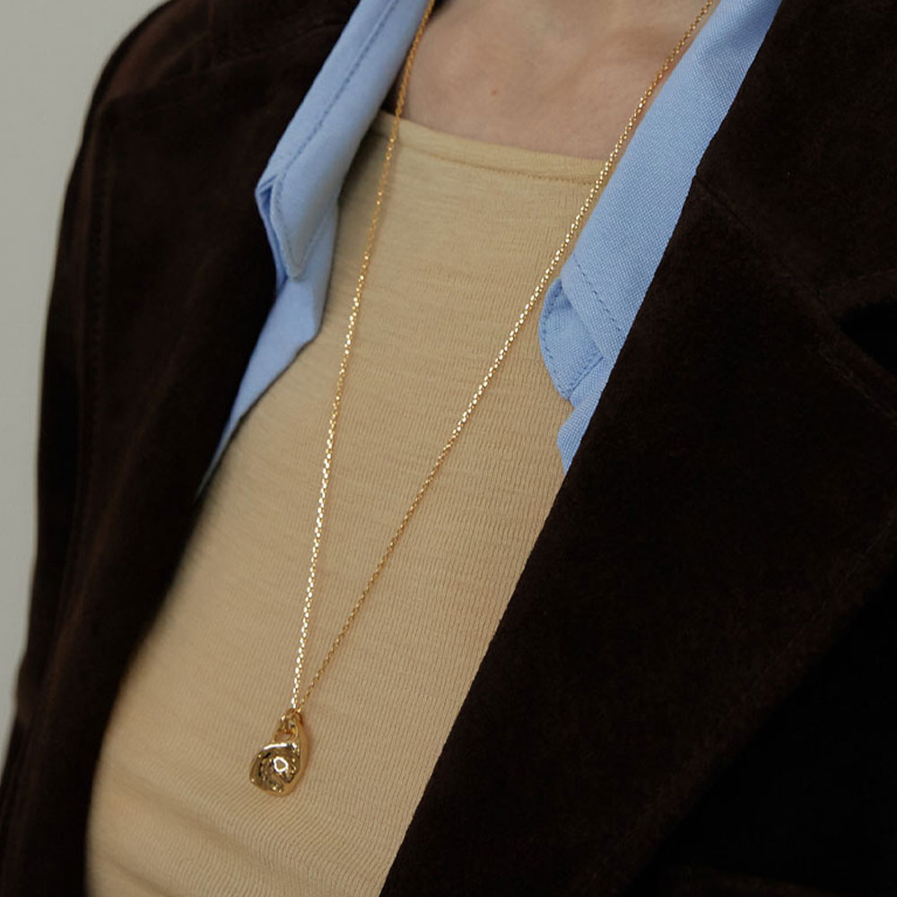 러브미몬스터 오이스터 롱 체인 넥크리스 골드(lovememonster Oyster Long Chain Necklace Gold) - 4