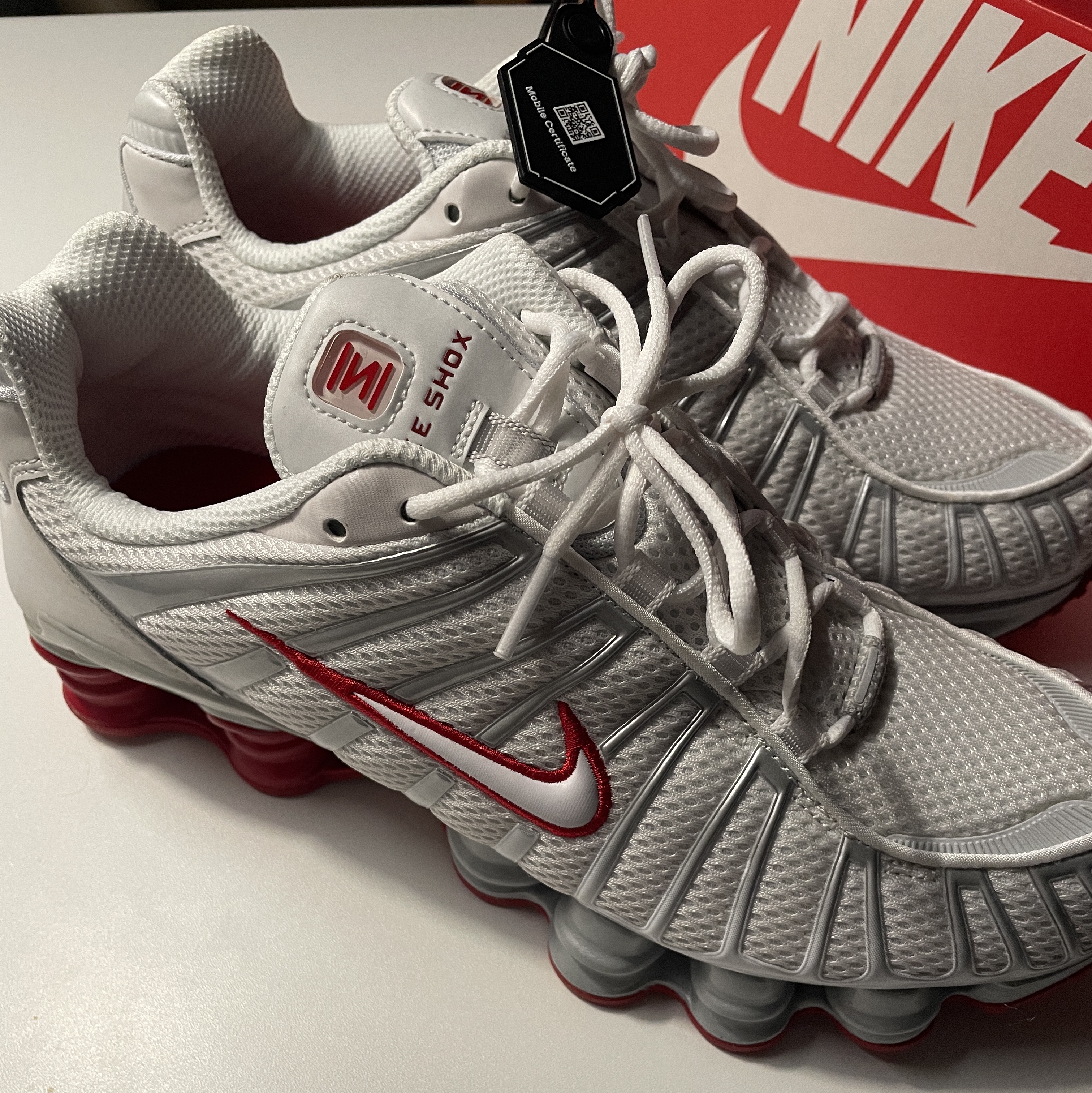 (W) Nike Shox TL Platinum Tint 착용 스타일